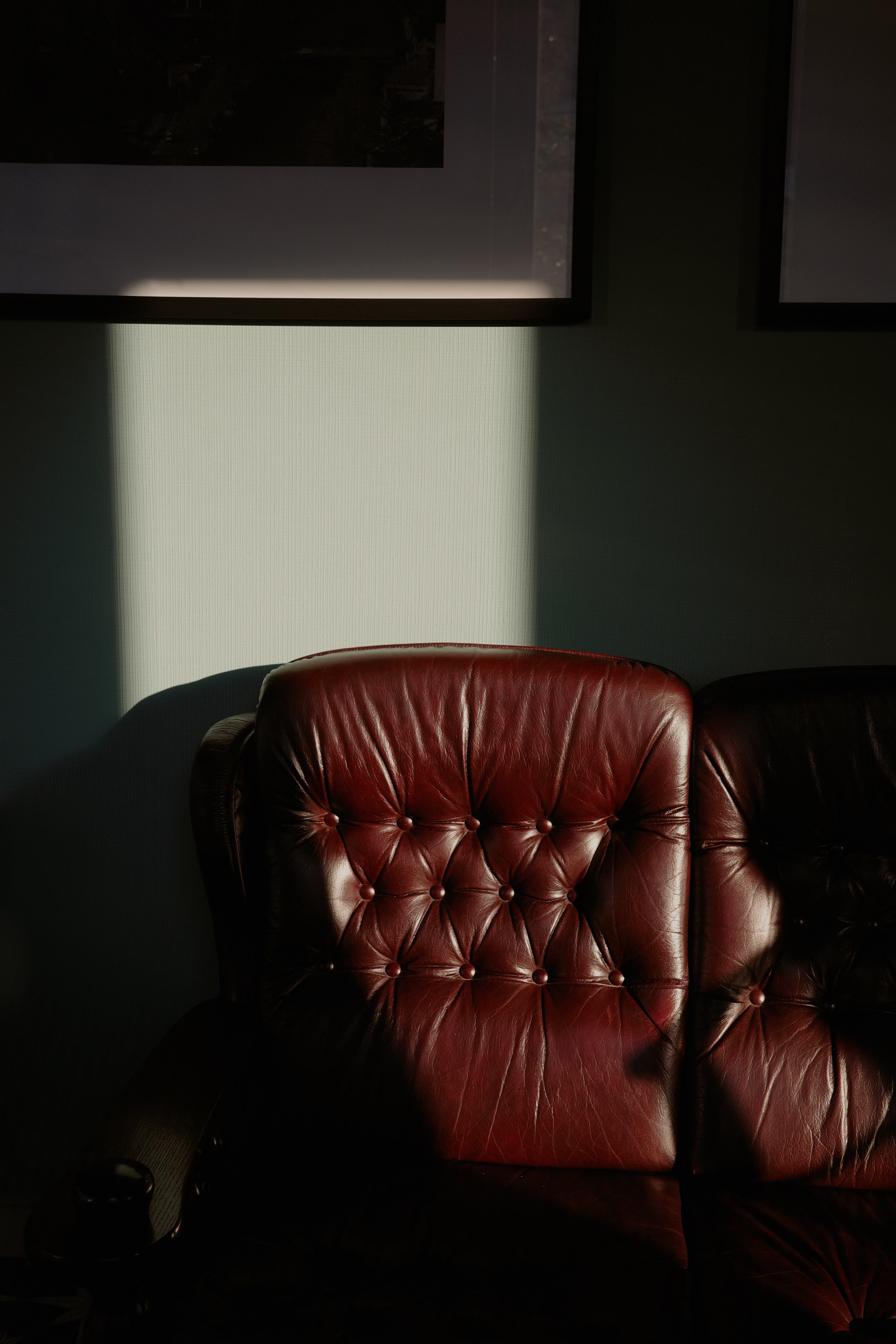 Hotel interior with leather armchair